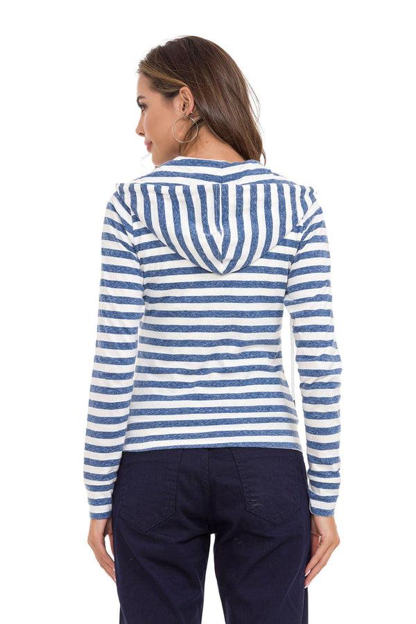 Cipo & Baxx WL348 Women's Zip Sweatshirt BLUE