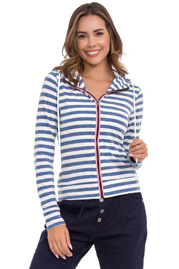 cipo & baxx WL348 Women's Zip Sweatshirt BLUE