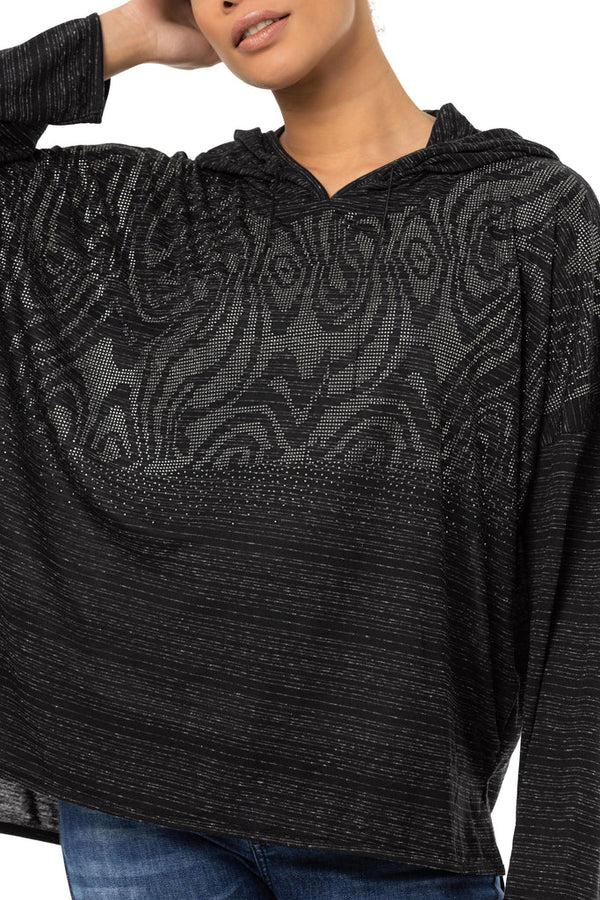 Cipo & Baxx WL356 Women's Hooded Sweatshirt BLACK