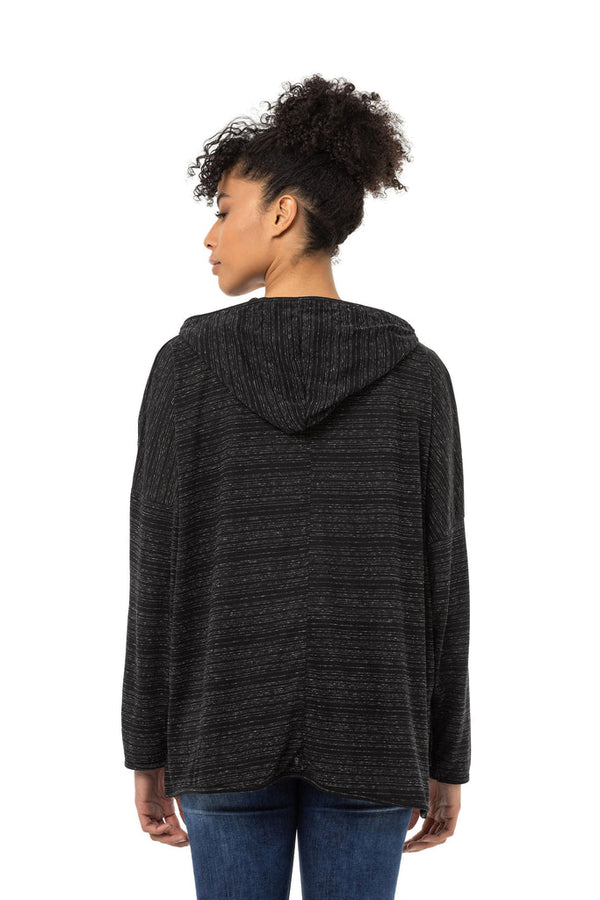 Cipo & Baxx WL356 Women's Hooded Sweatshirt BLACK