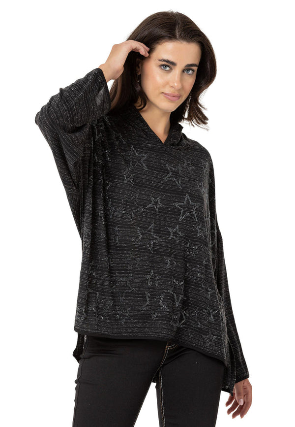 Cipo & Baxx WL357 Basic Women's Sweatshirt BLACK