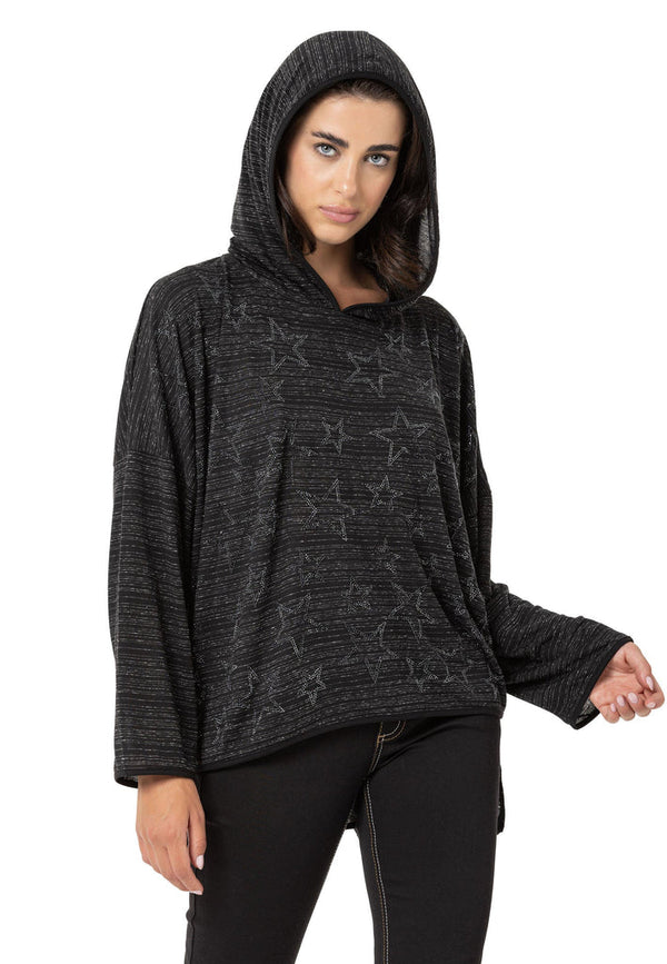 Cipo & Baxx WL357 Basic Women's Sweatshirt BLACK