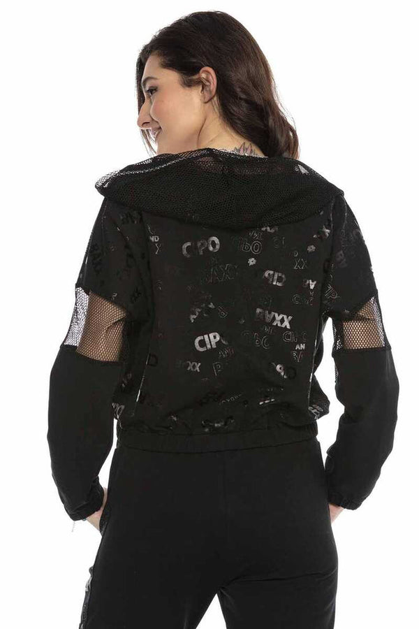 Cipo & Baxx WLR138 Women's Black Tracksuit Set BLACK