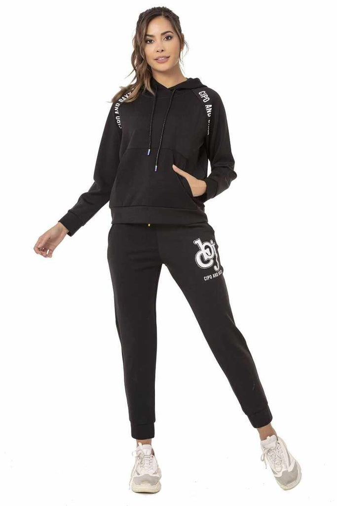 cipo & baxx WLR147 Women's Tracksuit Set BLACK
