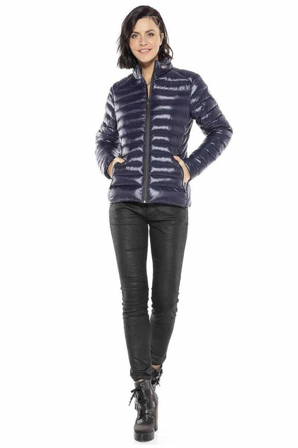 Cipo & Baxx WM113 Women's Puffer Coat DARKBLUE
