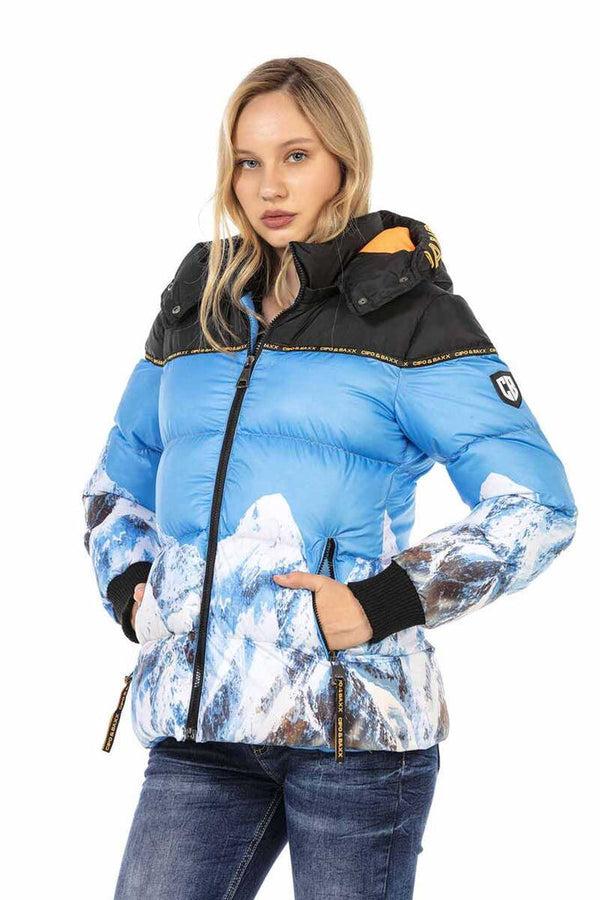 Cipo & Baxx WM119 Printed Puffer Jacket BLUE