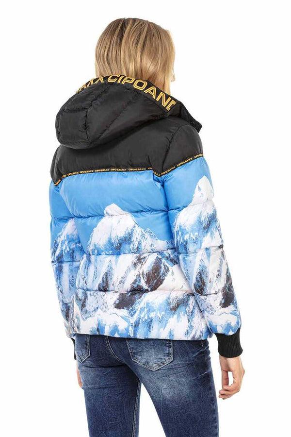 Cipo & Baxx WM119 Printed Puffer Jacket BLUE