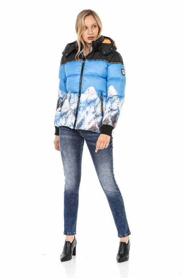Cipo & Baxx WM119 Printed Puffer Jacket BLUE