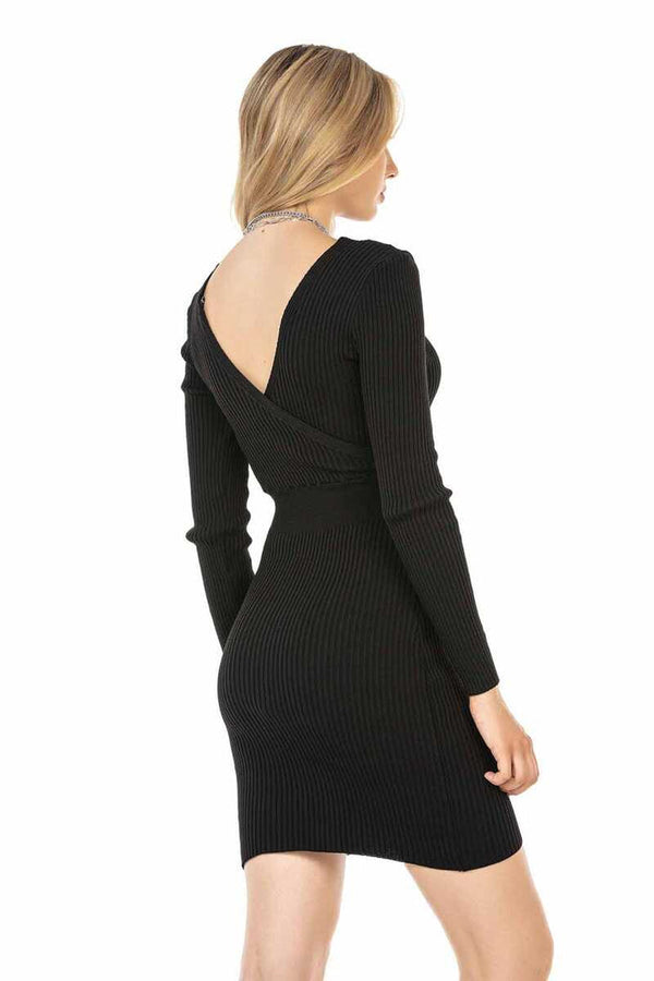 Cipo & Baxx WP222 Mini Knitwear Dress BLACK