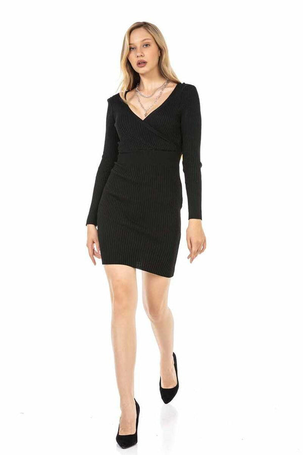 Cipo & Baxx WP222 Mini Knitwear Dress BLACK