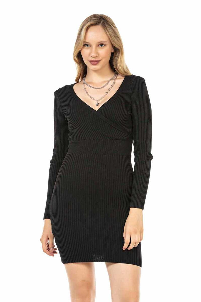 cipo & baxx WP222 Mini Knitwear Dress BLACK
