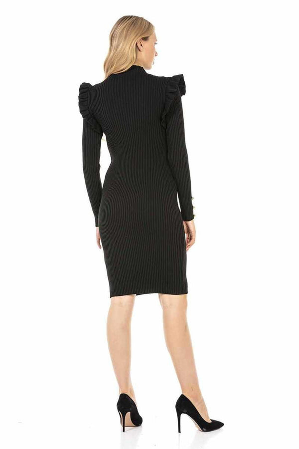 Cipo & Baxx WP224 Women's Knitwear Dress BLACK
