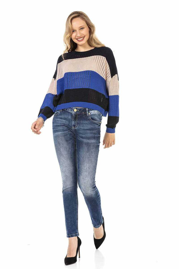 Cipo & Baxx WP226 Women's Casual Sweater SAXEBLUE
