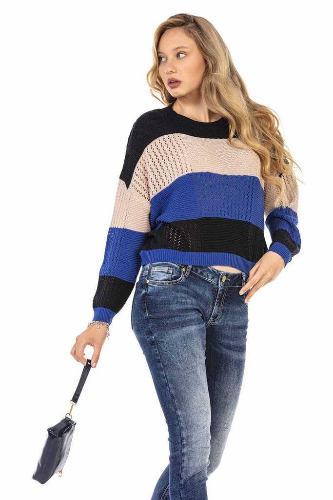 cipo & baxx WP226 Women's Casual Sweater SAXEBLUE