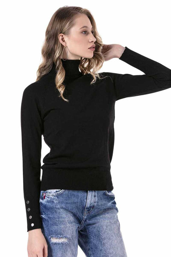 Cipo & Baxx WP228 Turtleneck Sweater ECRU