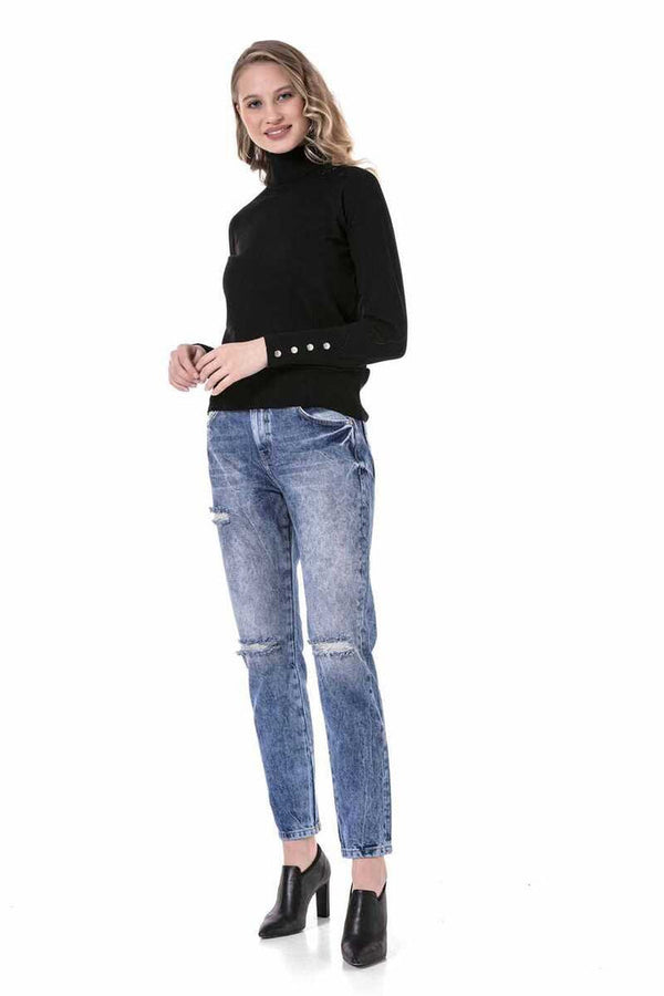 Cipo & Baxx WP228 Turtleneck Sweater ECRU