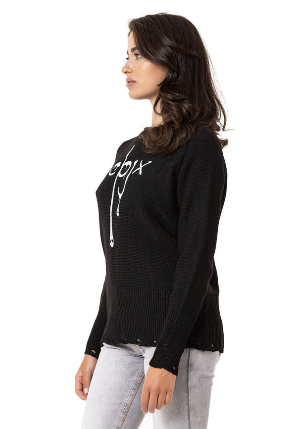 Cipo & Baxx WP255 Women's Sweater BLACK
