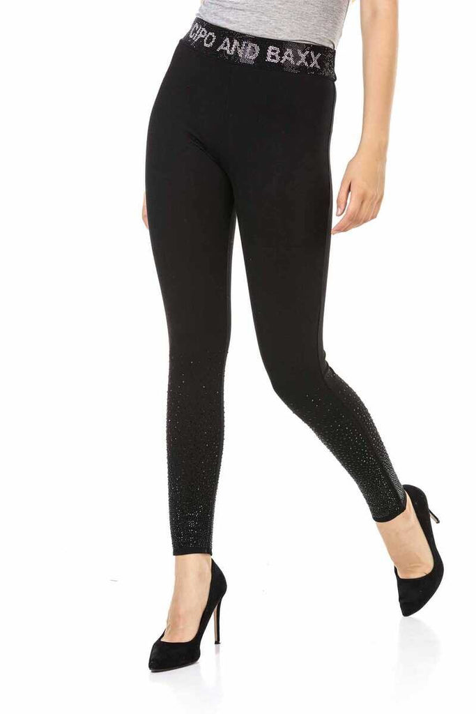 cipo & baxx WR141 Stone Leggings BLACK