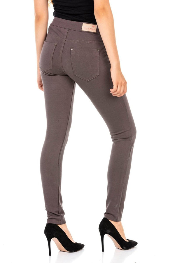 Cipo & Baxx WR144 Lycra Leggings Trousers MINK