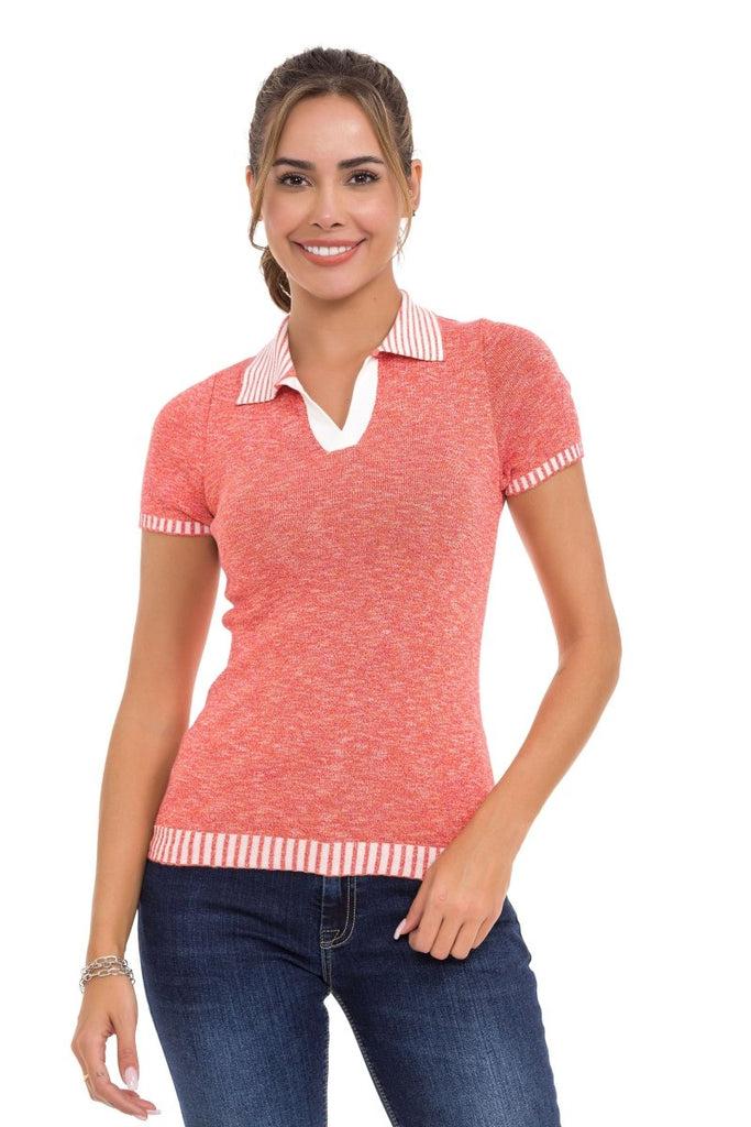 cipo & baxx WT354 Polo Neck Knitwear T-Shirt BLUE