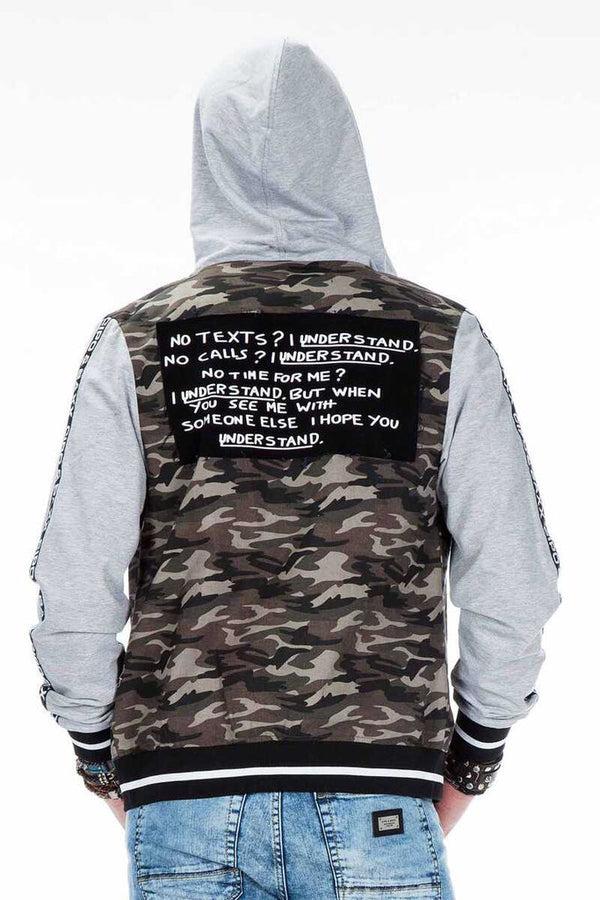 Cipo & Baxx CJ215 Printed Camouflage Men's Sweatshirt KHAKICAMOUFLAGE