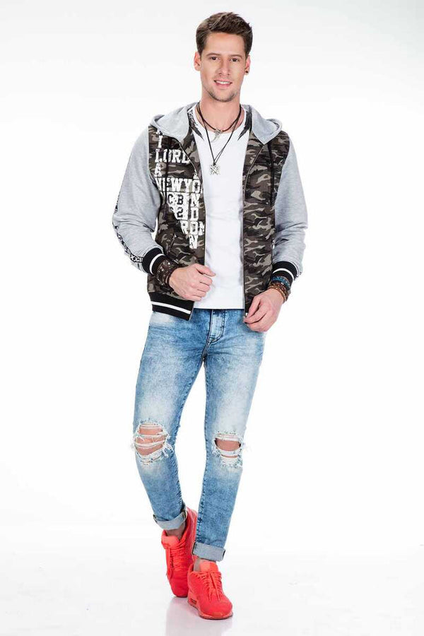 Cipo & Baxx CJ215 Printed Camouflage Men's Sweatshirt KHAKICAMOUFLAGE