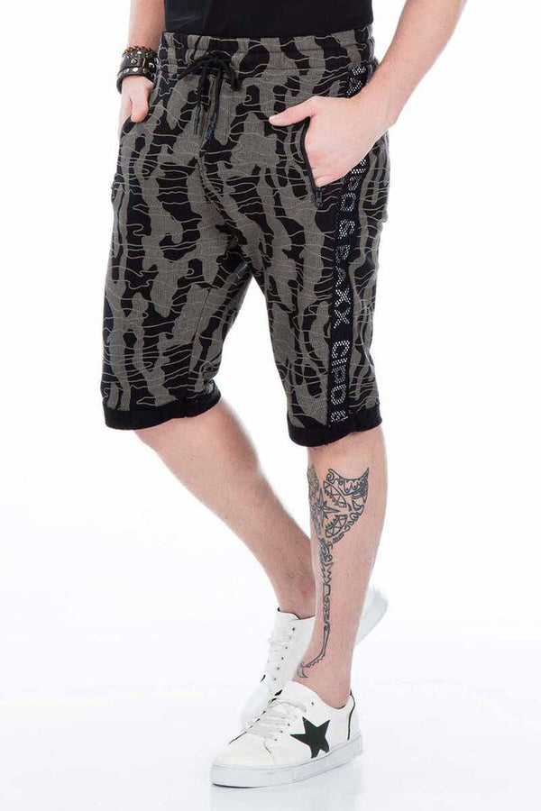 Cipo & Baxx CK167 Camouflage Patterned Men's Capri Tracksuit INDIGO