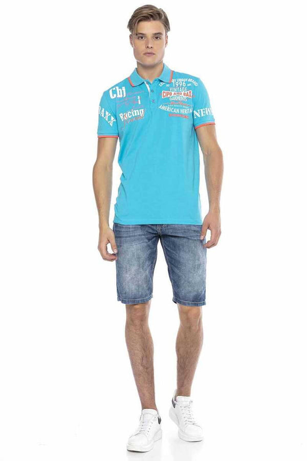 Cipo & Baxx CK217 Classic Pocket Basic Men's Denim Capri Shorts BLUE