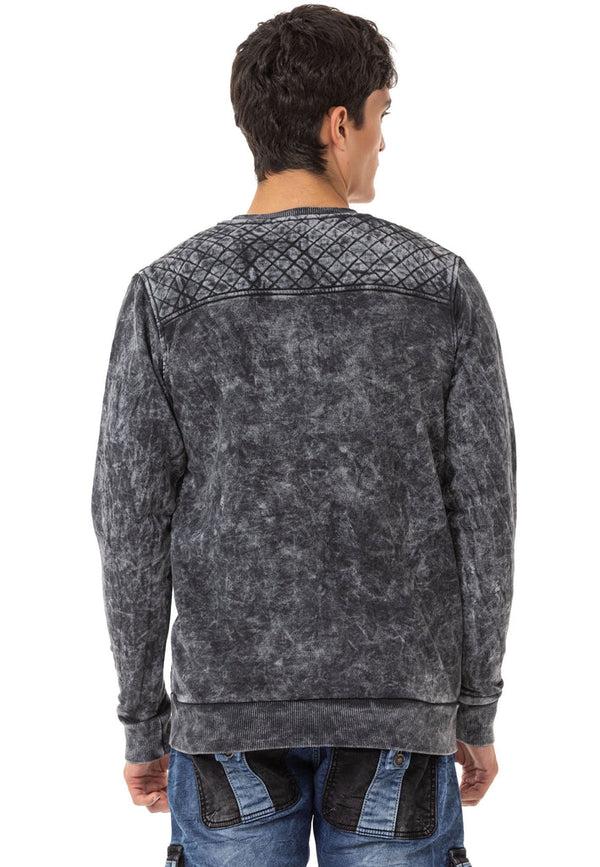 Cipo & Baxx CL266 Embroidered Long Sleeve Men's Sweatshirt ANTHRACITE