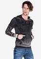 Cipo & Baxx CL279 Printed Stone Embroidered Men's Hooded Sweatshirt INDIGO