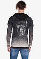 Cipo & Baxx CL279 Printed Stone Embroidered Men's Hooded Sweatshirt INDIGO