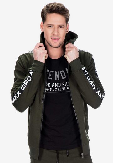 Cipo & Baxx CL292 Hooded Comfortable Men's Sweatshirt For Sports KHAKI