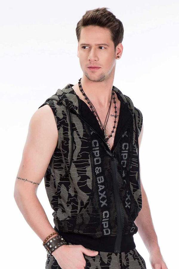 Cipo & Baxx CL297 Sleeveless Men's Sweat Sports Vest INDIGO