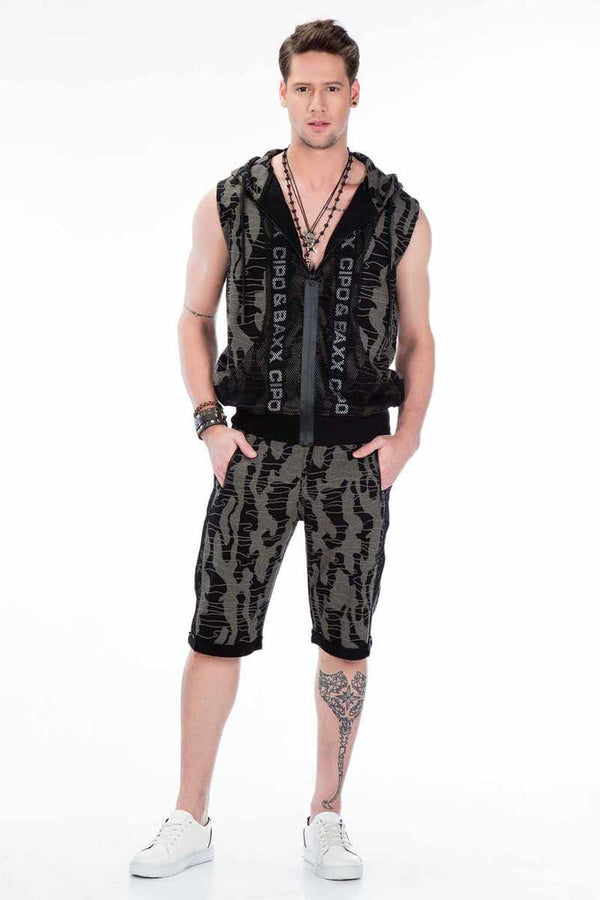 Cipo & Baxx CL297 Sleeveless Men's Sweat Sports Vest INDIGO