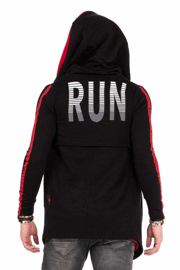 Cipo & Baxx CL306 Oversize Men's Zip Sweatshirt BLACK