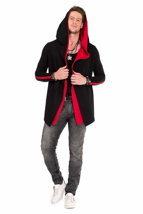 Cipo & Baxx CL306 Oversize Men's Zip Sweatshirt BLACK