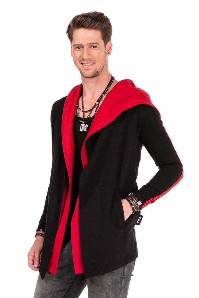 cipo & baxx CL306 Oversize Men's Zip Sweatshirt BLACK