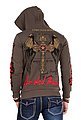 Cipo & Baxx CL334 Cross Wing Printed Men's Hoodie KHAKI