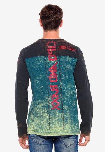 Cipo & Baxx CL351 Mix Color Sweatshirt ANTHRACITE-KHAKI