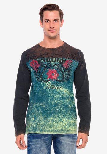 cipo & baxx CL351 Mix Color Sweatshirt ANTHRACITE-KHAKI