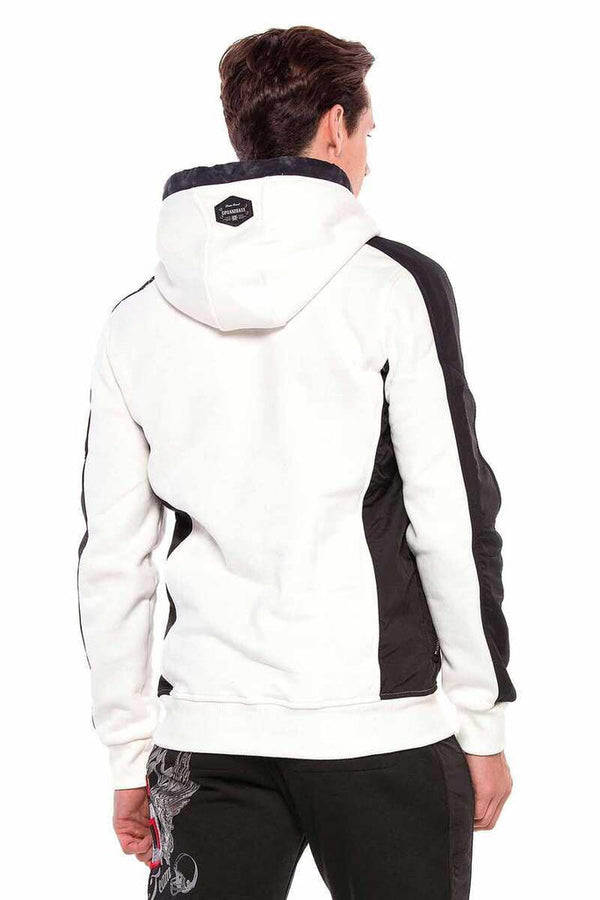 Cipo & Baxx CL358 Printed Embroidered Hoodie Hooded Sweat L BLACK