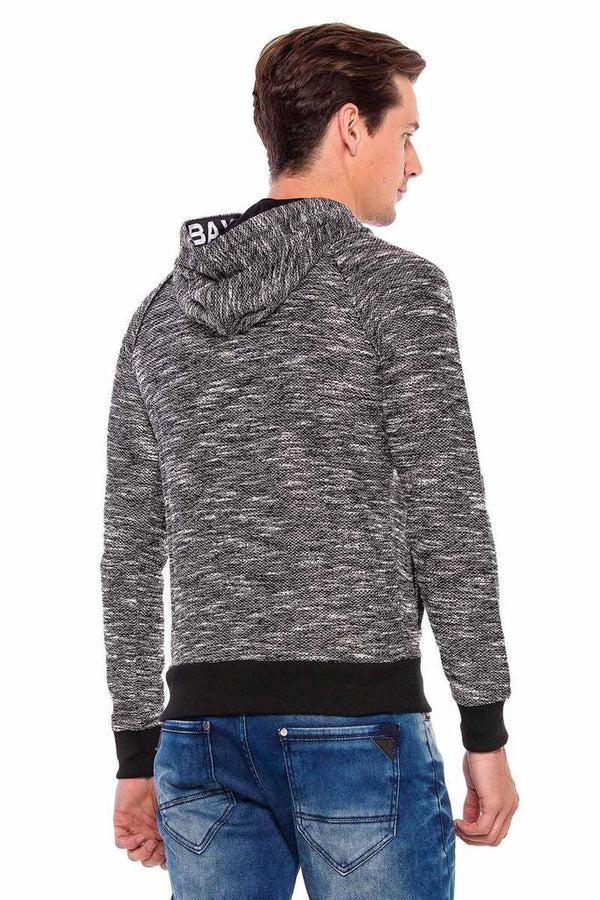 Cipo & Baxx CL362 Knitted Hooded Slim Men's Sweatshirt ANTHRACITE