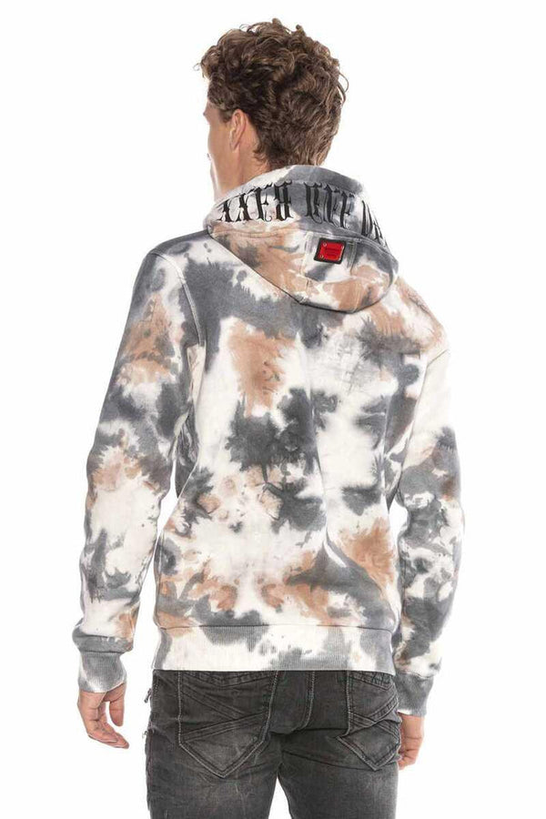 Cipo & Baxx CL405 Skull Head Gothic Pattern Hooded Sweatshirt BLACK