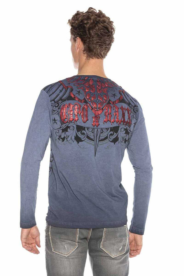 Cipo & Baxx CL407 Eagle Armament Bright Printed Sweatshirt MUSTARD