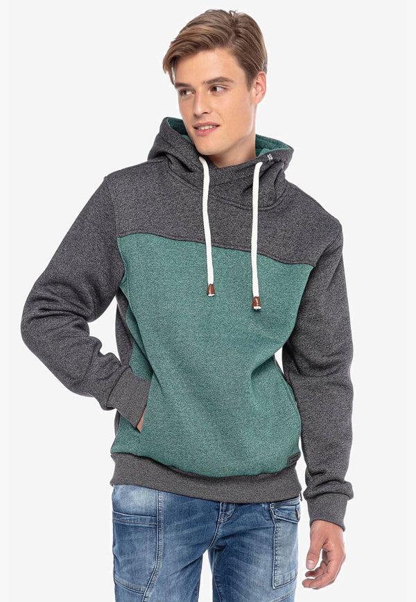 Cipo & Baxx CL430 Men's Hooded Winter Sweatshirt ECRU