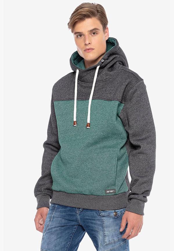 Cipo & Baxx CL430 Men's Hooded Winter Sweatshirt ECRU
