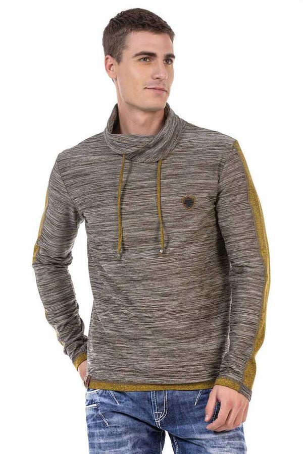 Cipo & Baxx CL460 Shawl Collar Men's Sweatshirt ANTHRACITE