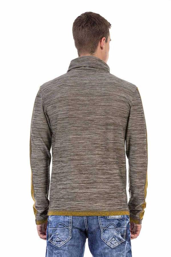 Cipo & Baxx CL460 Shawl Collar Men's Sweatshirt ANTHRACITE