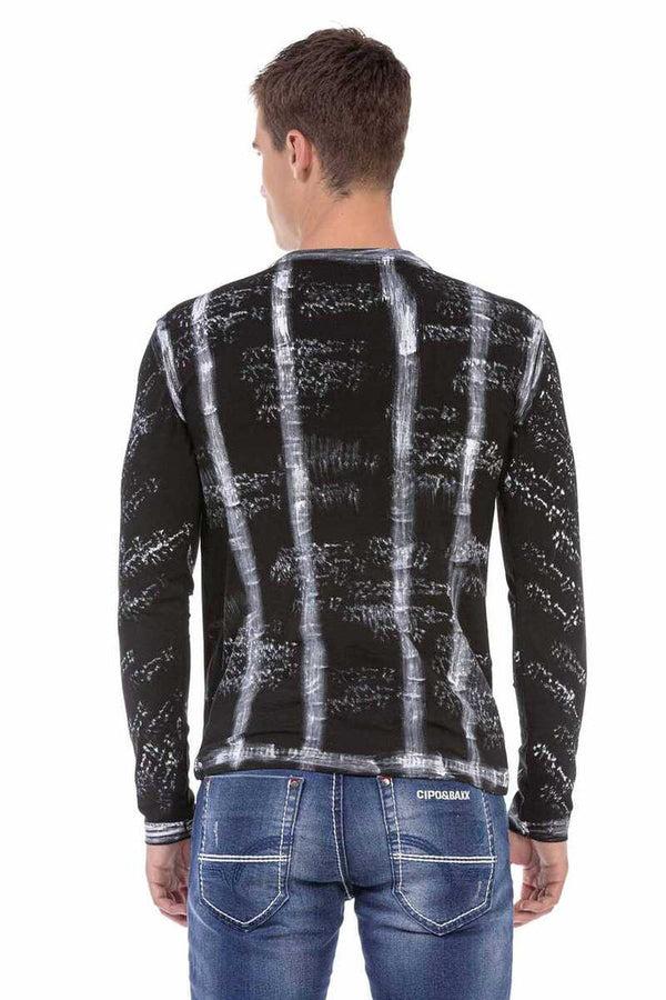 Cipo & Baxx CL493 Eagles Printed Men's Sweatshirt BLACK