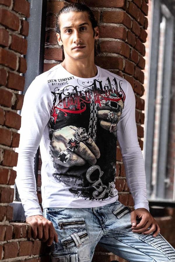 Cipo & Baxx CL511 Street Style Printed Sweatshirt BLACK